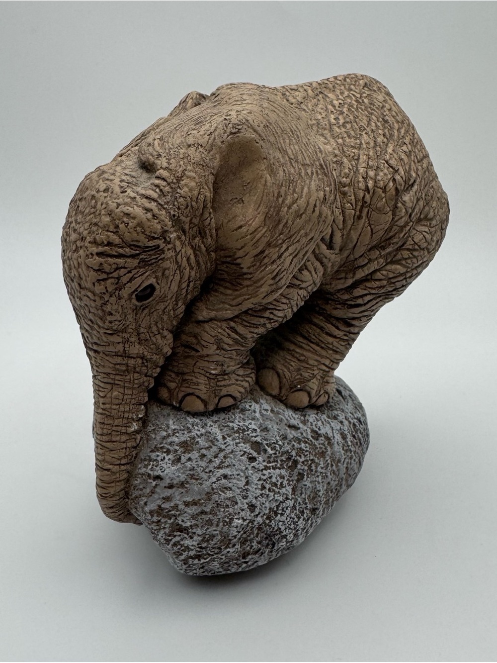 Vintage Marty Sculptures "The Herd" elephant figurine named "Rumble Tries"